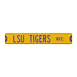 Authentic Street Signs - LSU Tigers 6" x 36" College Ave Street Sign - Yellow