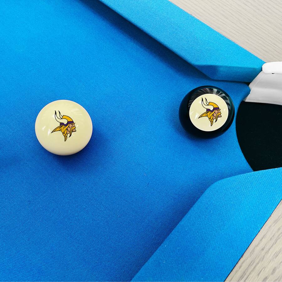Setting Logpo Imperial Minnesota Vikings Logo Cue Ball & 8 Ball Combo Set White ...