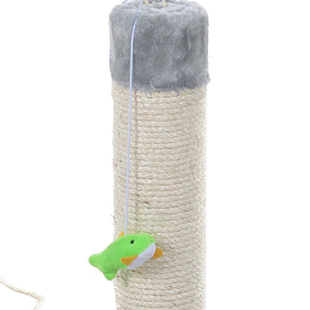 Alt View 4. Armarkat - Mouse Shape Real Wood Cat Scratcher Toy Sisal Scratching PostKitty Training - Gray.