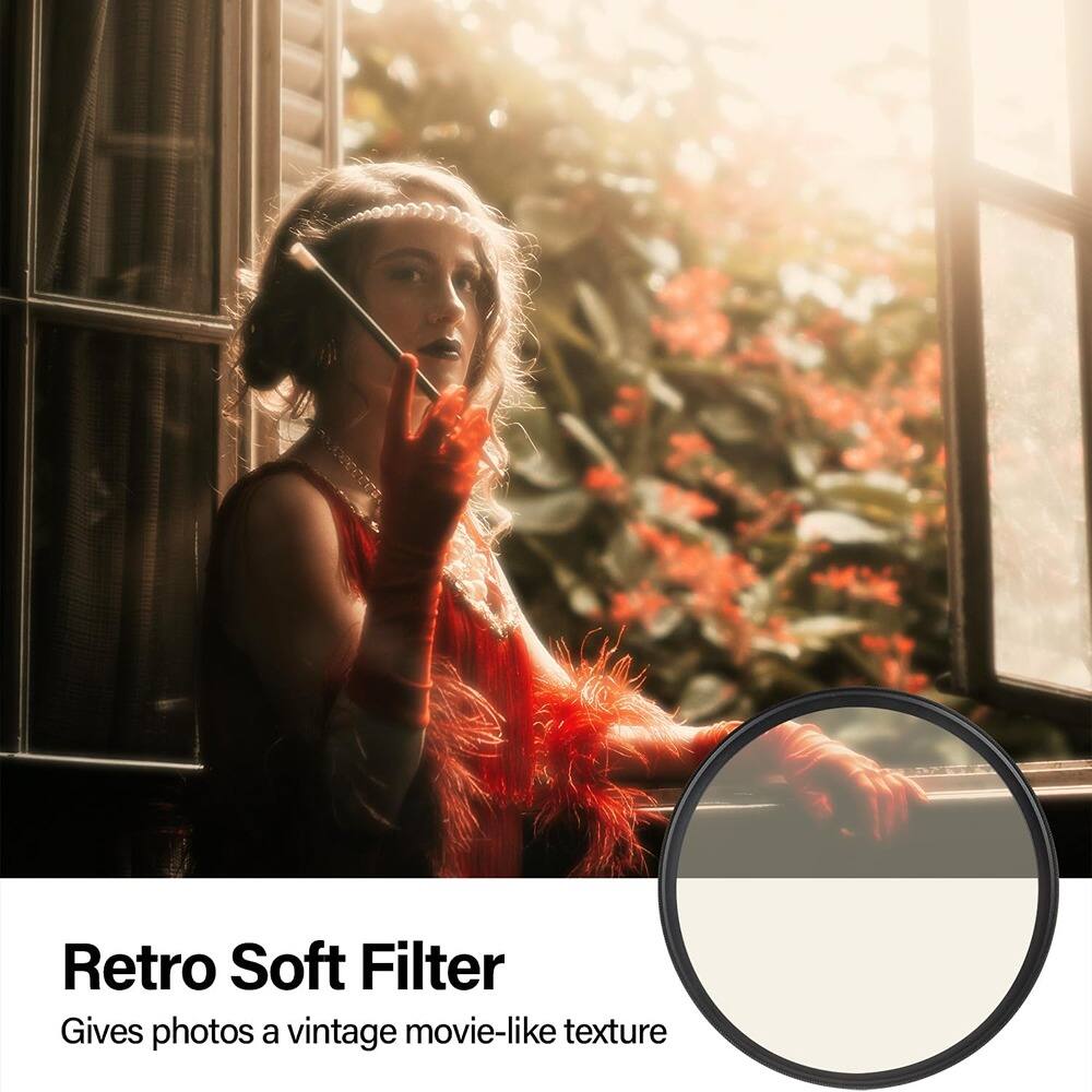 Retro Soft Filter  
Gives photos a vintage movie-like texture