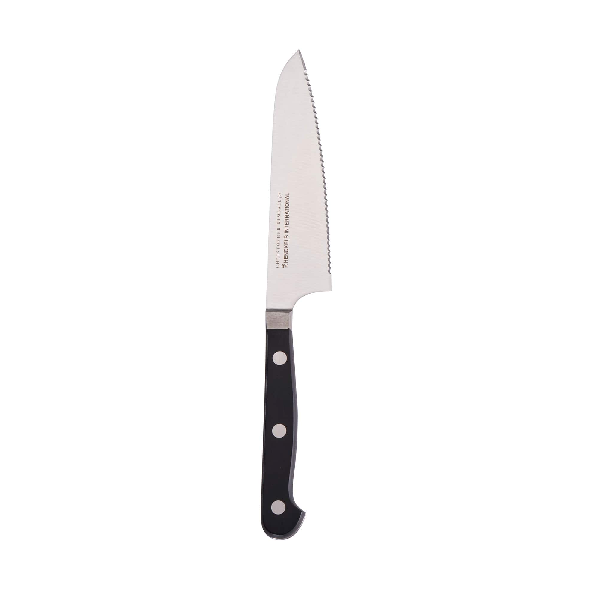 Henckels - CLASSIC Christopher Kimball 5.5-inch Serrated Prep Knife - Stainless Steel