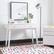 Alt View 19. Linon Home Décor - Rosita Two-Drawer Writing Desk - White.