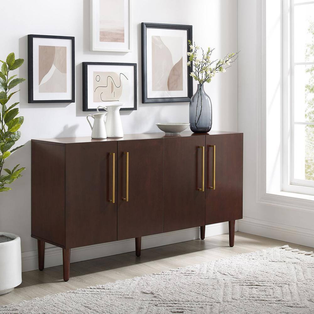 Alt View 5. Crosley Furniture - Everett Sideboard - Mahogany.
