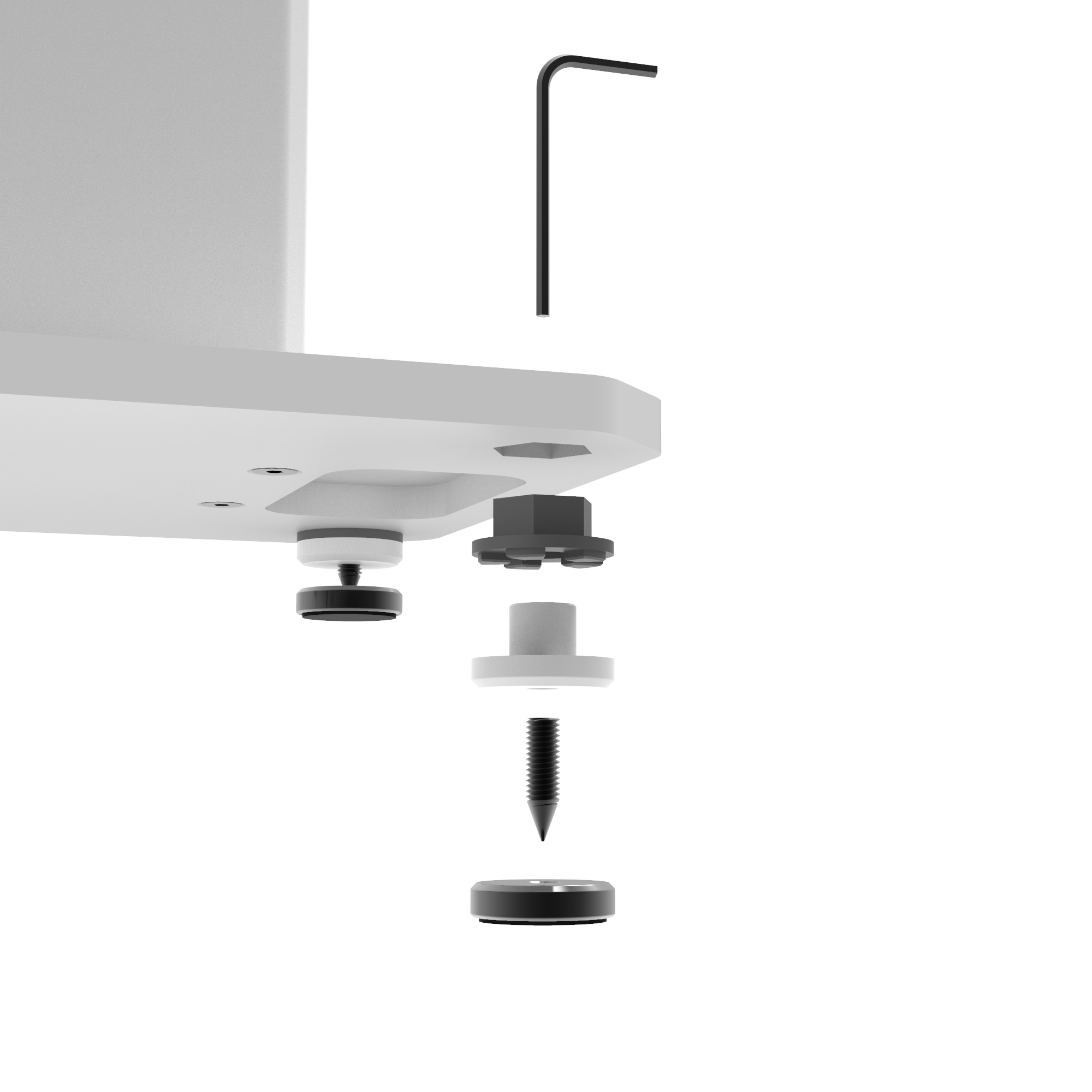 Alt View 5. Kanto - 30" Fillable Speaker Stands with Isolation Feet and Fillable Channel, Pair - White.
