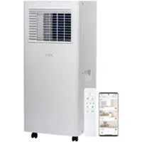 TCL - 150 Sq. Ft. 5,000 BTU SACC (8,100 BTU ASHRAE) Smart Portable Air Conditioner - White - Front_Zoom