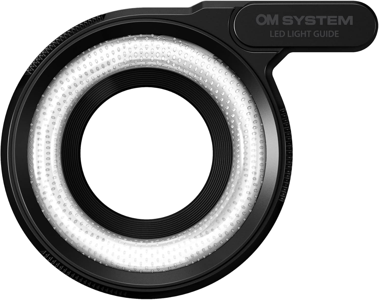 OM System - LG-1 LED Light Guide for TG Series Cameras, Underwater Macro Lighting, Even Round Light Source - Black