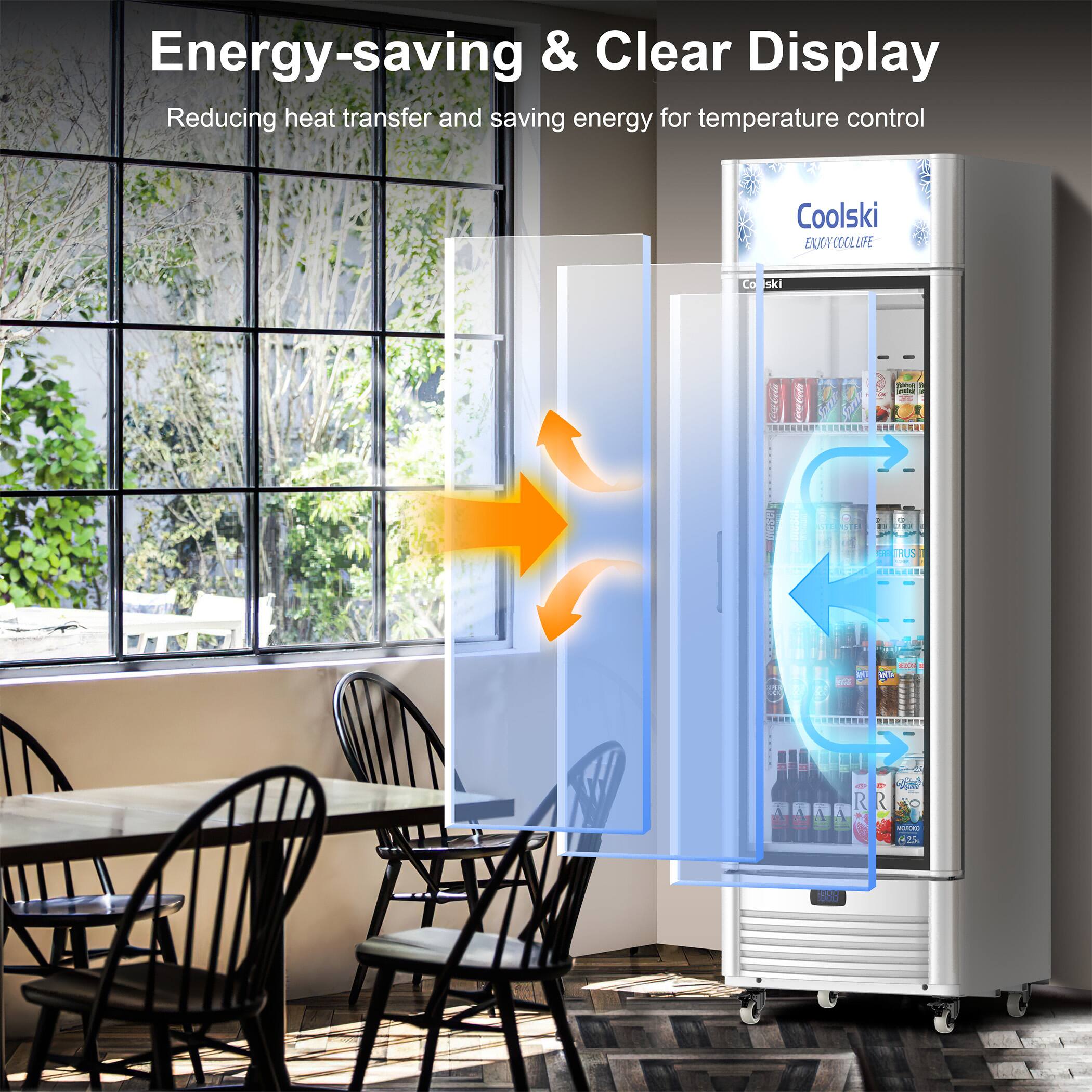 Energy-saving & Clear Display  
Reducing heat transfer and saving energy for temperature control  

Coolski  
ENJOY COOL LIFE