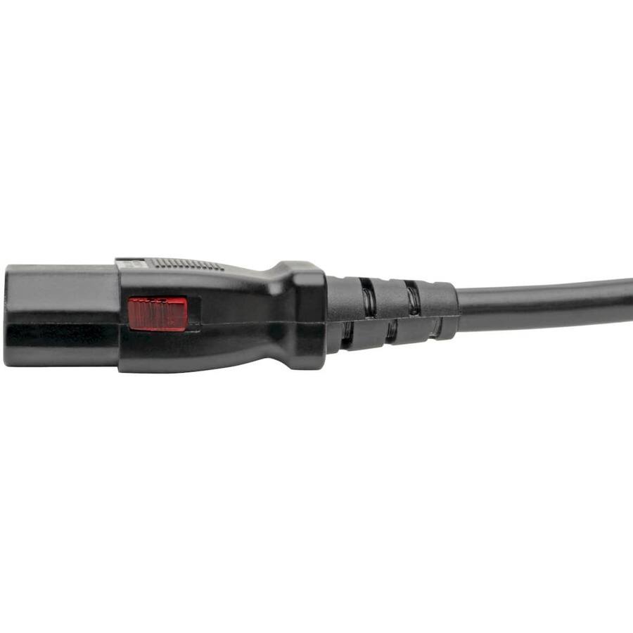 Alt View 2. Tripp Lite - Eaton Tripp Lite Series Computer Power Cord, NEMA 5-15P to Locking C13 - 10A, 125V, 18 AWG, 1 ft. (0.31 m) - For - Black.