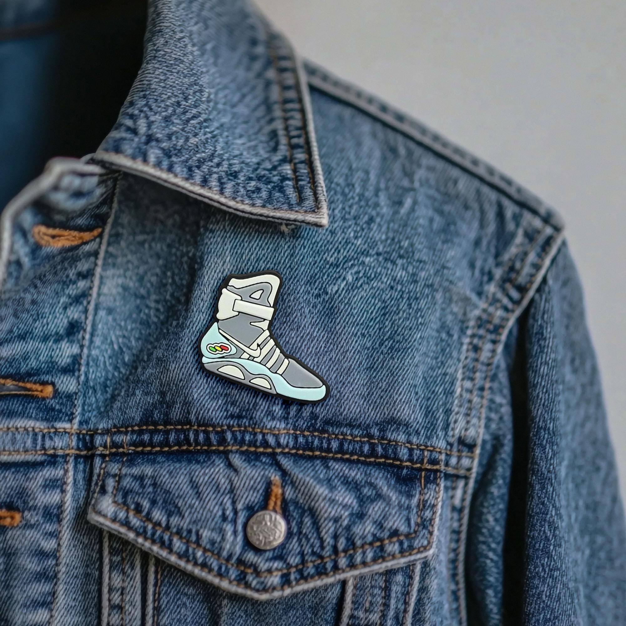 Alt View 10. Nerd Block - Back To The Future Marty Hightops Enamel Collector Pin - Gray.