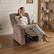 Left. Bestier - Power Recliner Chair with Massage & Heat, Adjustable Single Sofa with Footrest, Cup Holders & Storage - brown.