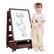 Alt View 18. Costway - Kids' Standing Art Easel Dry-Erase Board Double Sided Chalkboard - Coffee.