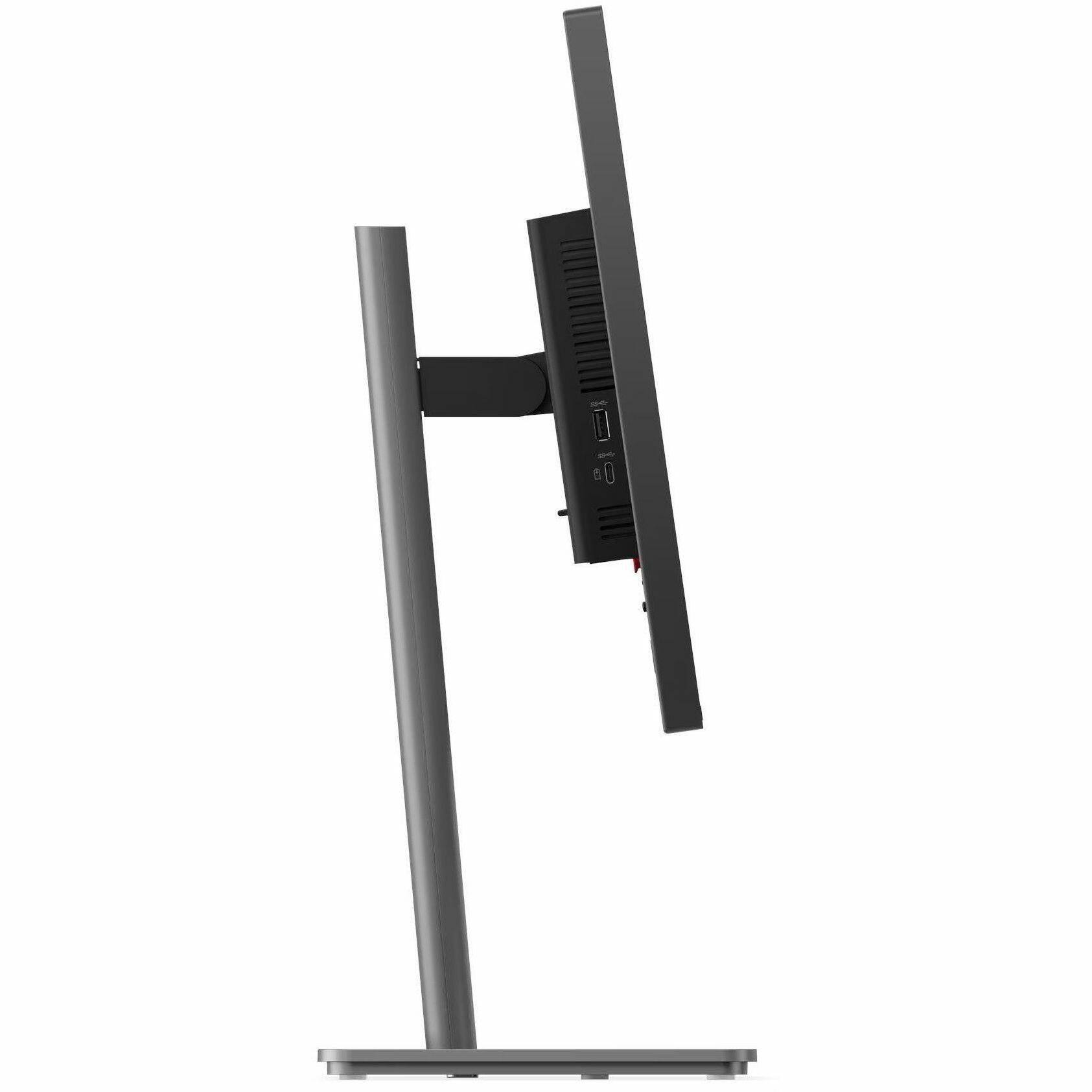 Alt View 5. Lenovo - Lenovo ThinkVision P24QD-40 24" Class Webcam WQHD LED Monitor - 16:9 - Eclipse Black - 23.8" Viewable - In-plane - Black.