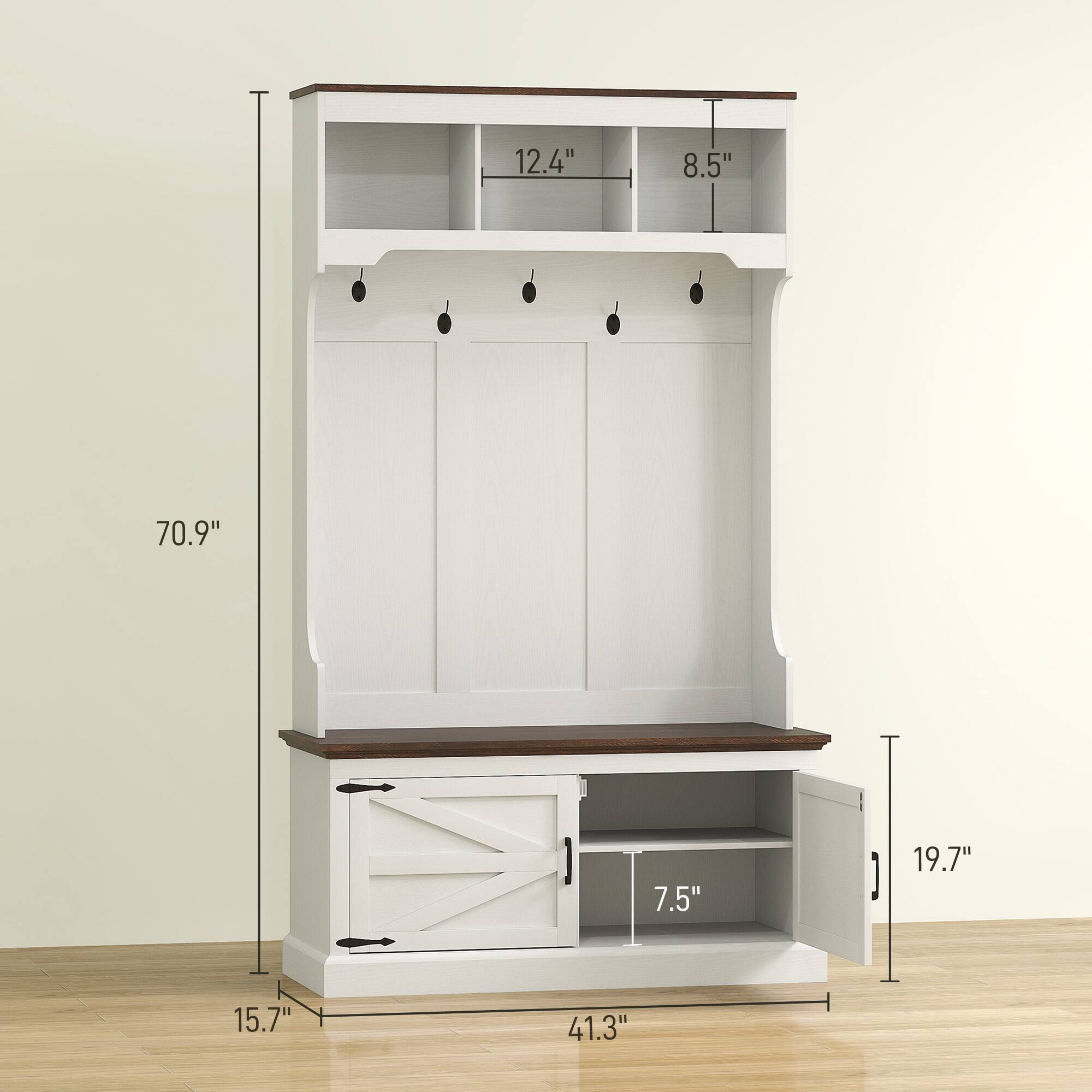 12.4", 8.5", 70.9", 7.5", 19.7", 15.7", 41.3"