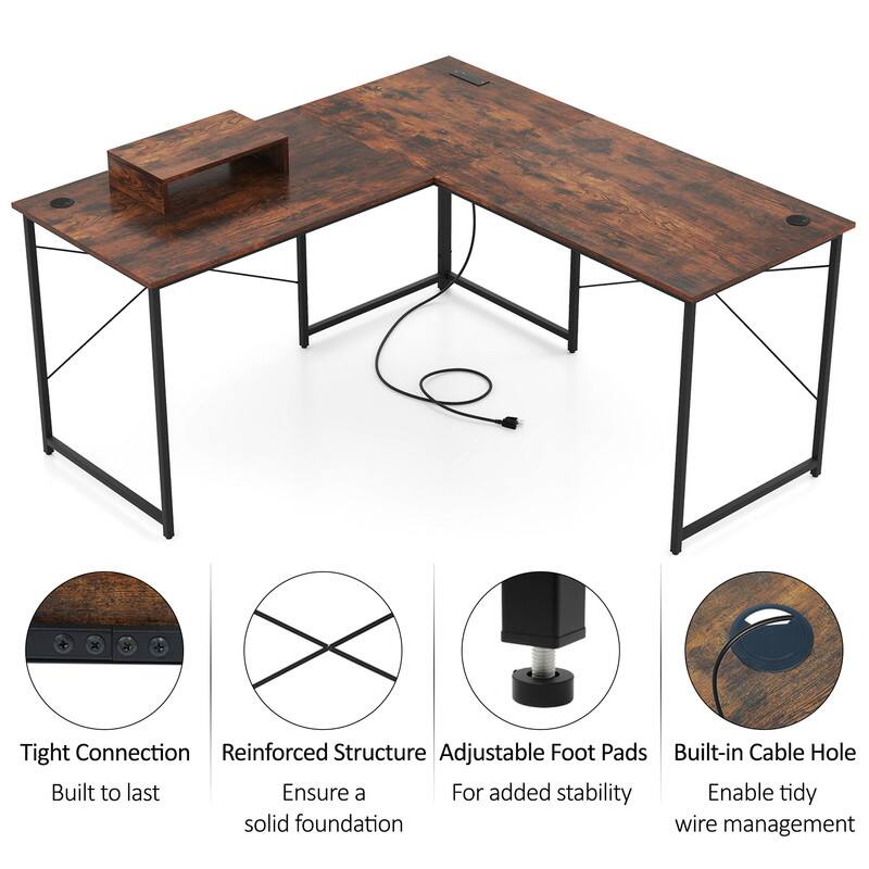 - Tight Connection
- Reinforced Structure
- Adjustable Foot Pads
- Built-in Cable Hole

Built to last
Ensure a solid foundation
For added stability
Enable tidy wire management