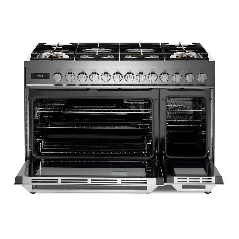 Alt View 1. Verona - Verona 48 inch Ultima Collection Dual Fuel Range with 6 Sealed Burners, 5.8 cu. ft. Oven Capacity (Stainless Steel) - Stainless Steel.