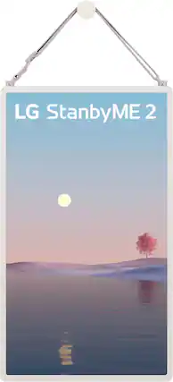 Front. LG - StanbyME 2 Carry Strap & Wall-Mount Holder (2026) - Gray.
