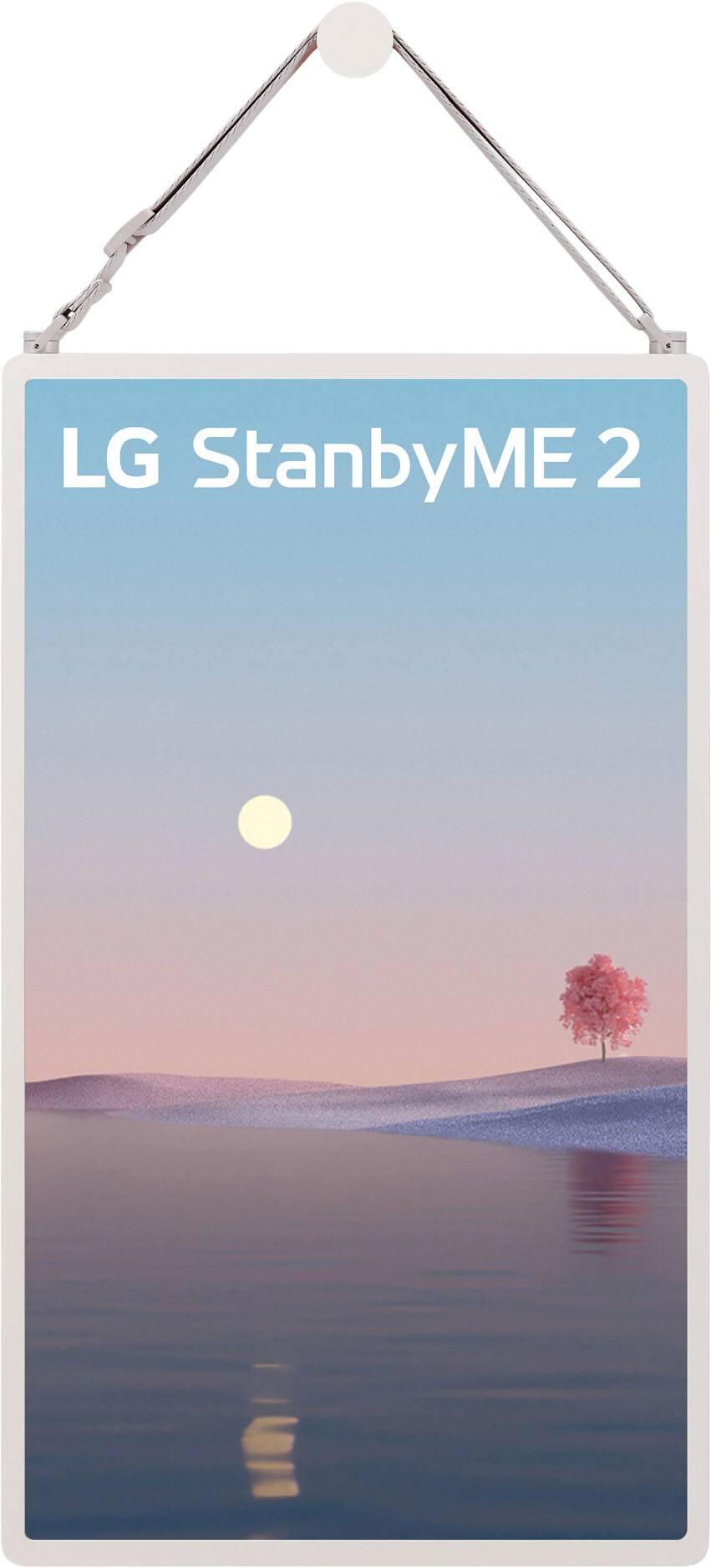 Front. LG - StanbyME 2 Carry Strap & Wall-Mount Holder (2026) - Gray.