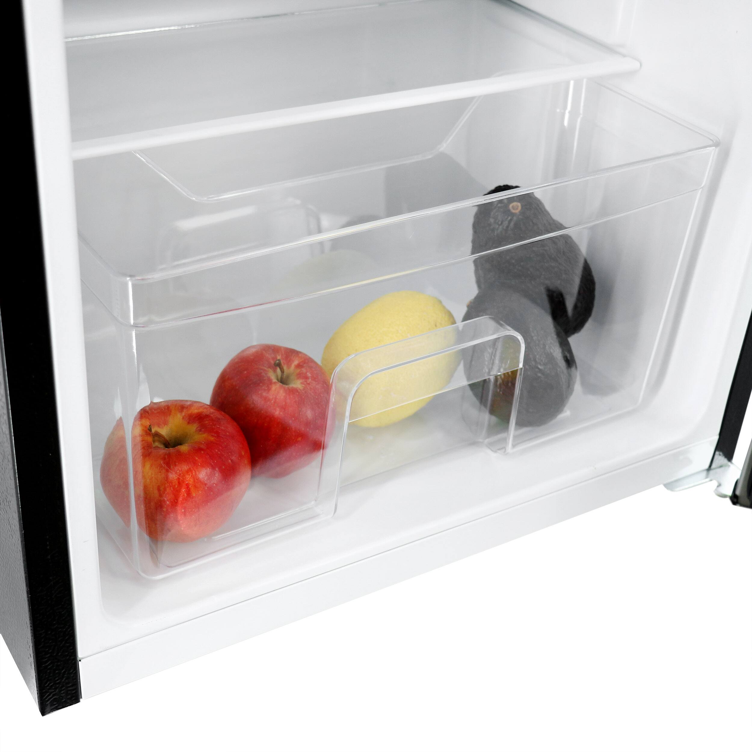 Alt View 7. MegaChef - MegaChef 3.2 Cubic Feet 2 Door Refrigerator/Freezer in Stainless Steel - Silver.