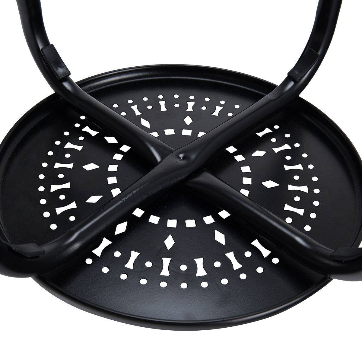 Alt View 8. Costway - Costway Set of 6 Stackable Metal Stool Set Daisy Backless Round Top Kitchen - Black.