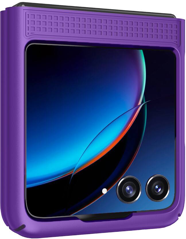 Alt View 6. Nakedcellphone - Slim Case for Motorola RAZR+ 2023 (RAZR PLUS) - Purple.