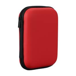 Unique Bargains - Earphone Case, 5.71x3.94x1.77in, Portable Earbud Carrying Case Storage Bag for In-Ear Headphones - Red
