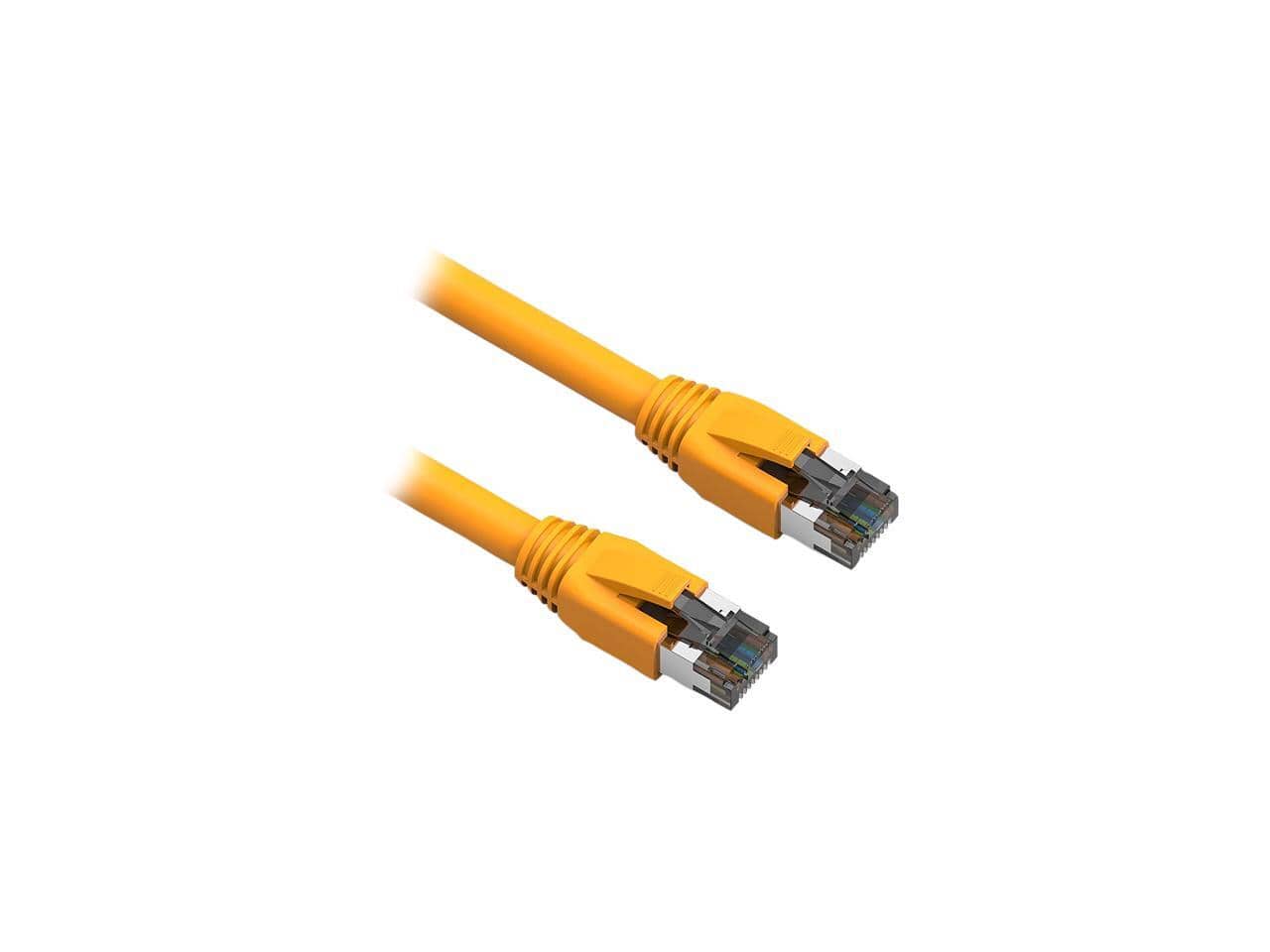 Nippon Labs - Cat8 RJ45 0.5FT 40Gbps 2000MHz S/FTP Ethernet Cable (Yellow)