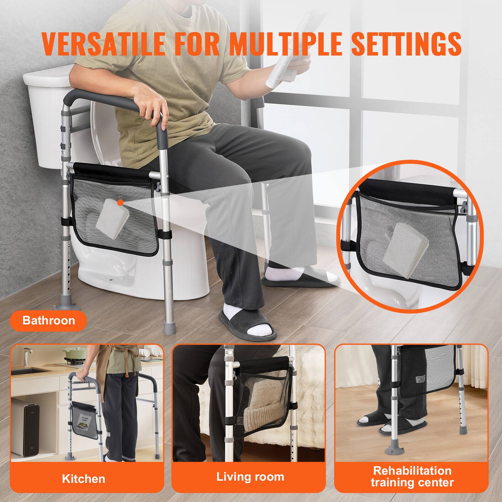 VERSATILE FOR MULTIPLE SETTINGS

Bathroom
Kitchen
Living room
Rehabilitation training center
