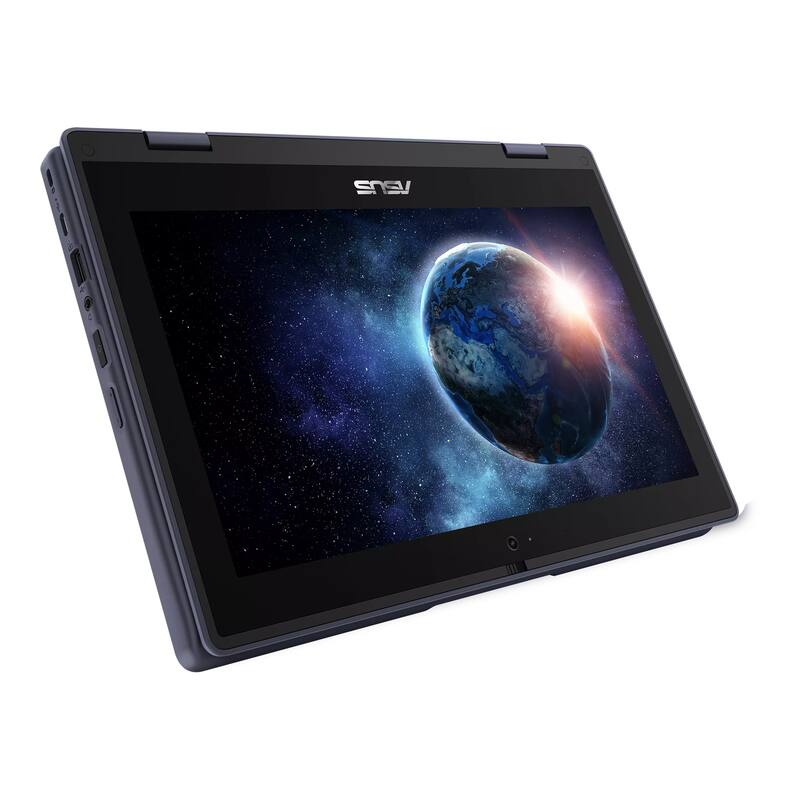 Alt View 2. ASUS - ASUS 11.6" 2-in-1 Touchscreen Laptop,Intel Celeron N100,4GB RAM,128GB SSD,Intel UHD Graphics,Win 11 Pro,Gray - Gray.