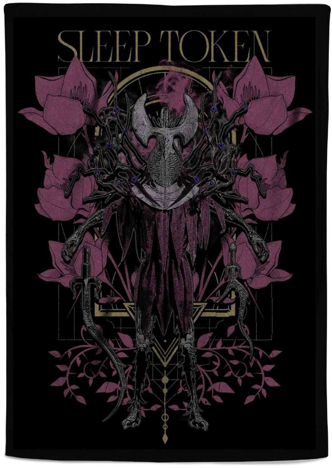 PopMarket - Sleep Token - Rocksax - Sleep Token - Sherpa Fleece Blanket - Even In Arcadia 2 (60 in x 80 in) - Multicolor