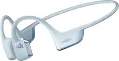 Front. Shokz - OpenRun Pro 2 Wireless Bone Conduction Open-Ear Bluetooth Sports Headphones - Sky Blue.