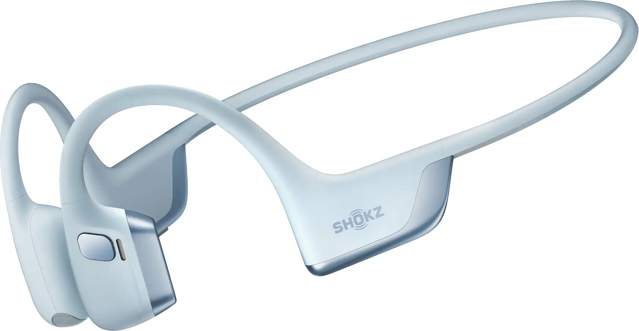 Front. Shokz - OpenRun Pro 2 Wireless Bone Conduction Open-Ear Bluetooth Sports Headphones - Sky Blue.