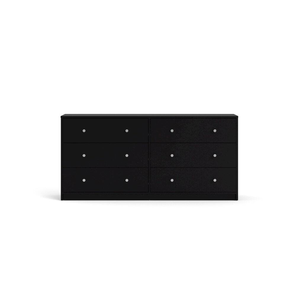 Left. FurniFact - Black Dresser for Bedroom – Modern 6 Drawer Dresser with Spacious Storage – Sleek Black Dresser and Bedroom Dresser - Black.