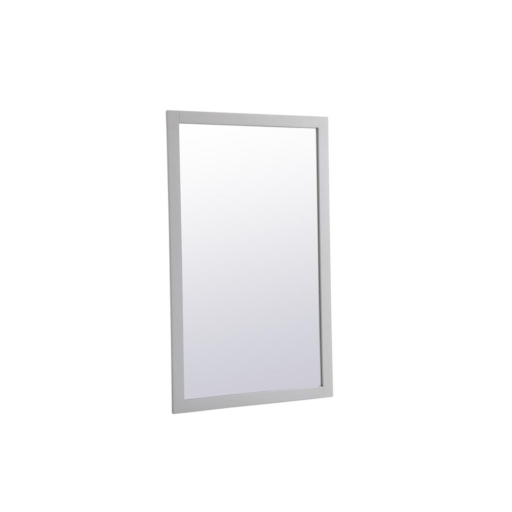 Left. Elegant Decor - Aqua rectangle vanity mirror 60 inch in Grey - Grey.