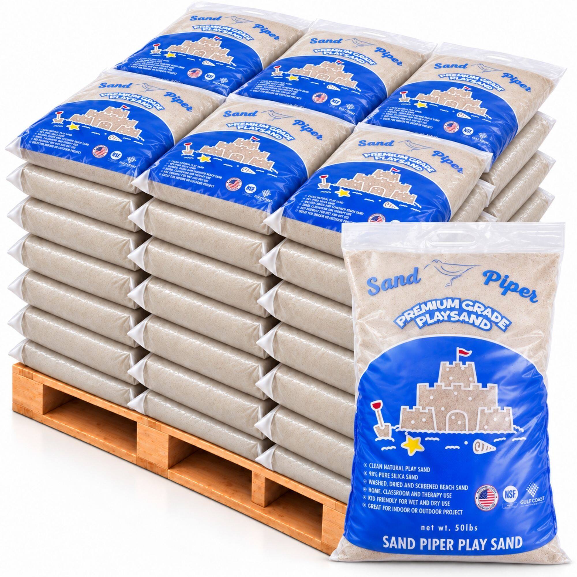 SandPiper 50 lb Premium Grade Play Sand with Chemical Free Formula, 56 ...