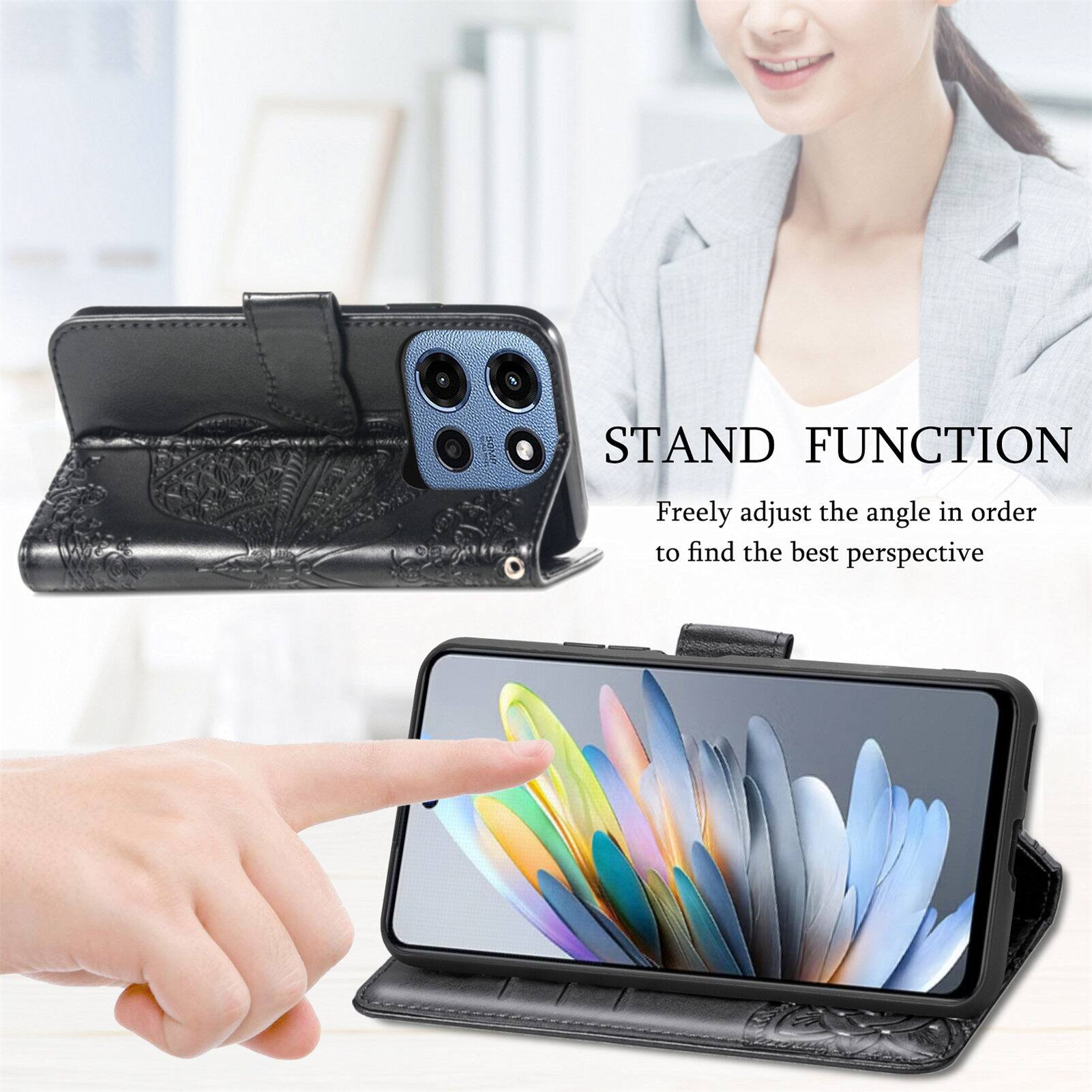 STAND FUNCTION  
Freely adjust the angle in order to find the best perspective