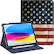Front. Kitcheniva - iPad 10th Generation 2022 Case With Stand And Pocket 10.9'' Red Blue - Red Blue.