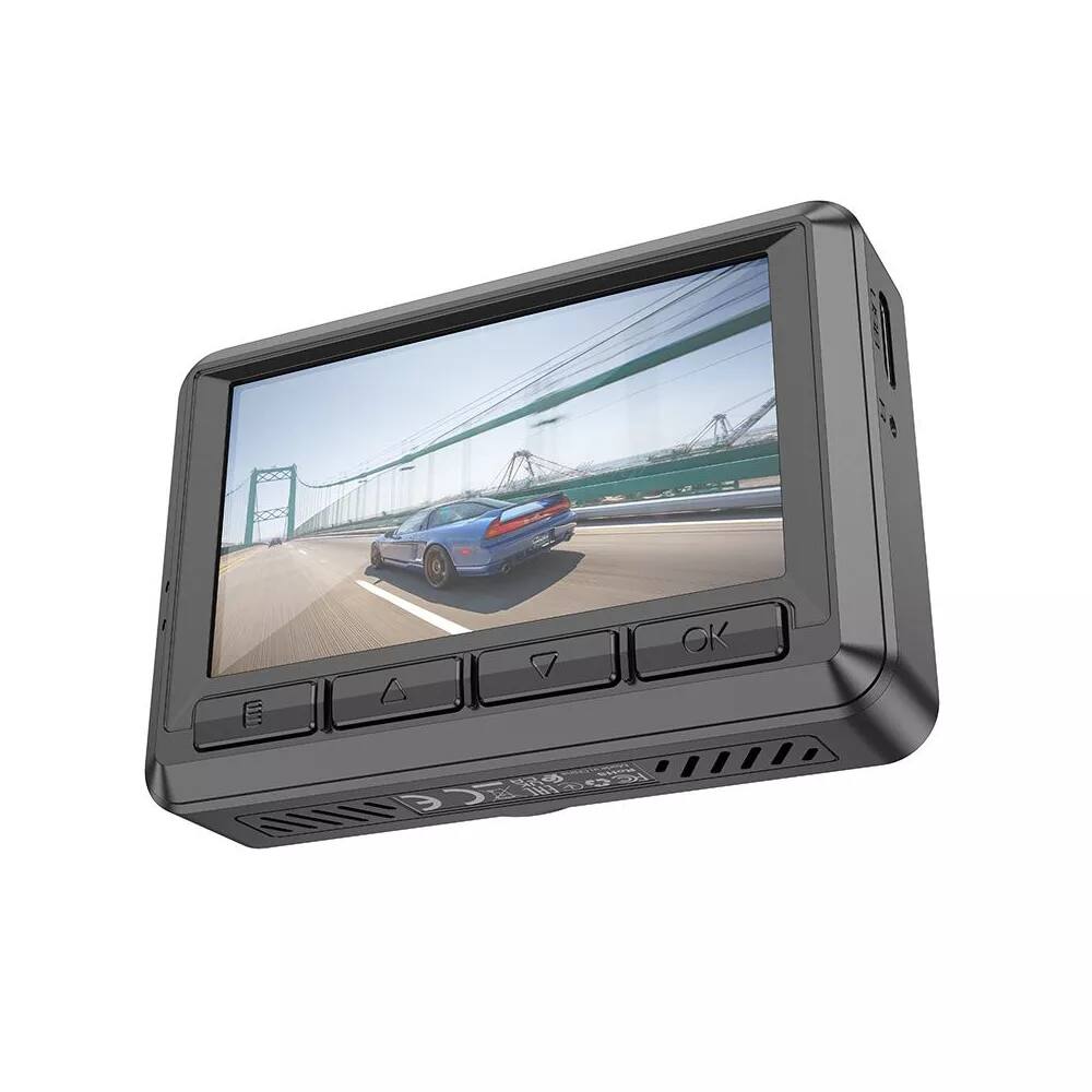 Back. hoco. - Hoco. DV2 1080P HD Dash Cam – Compact Car Camera, Night Vision, 2.45" IPS Screen, 360° Adjustable Mount - Black.