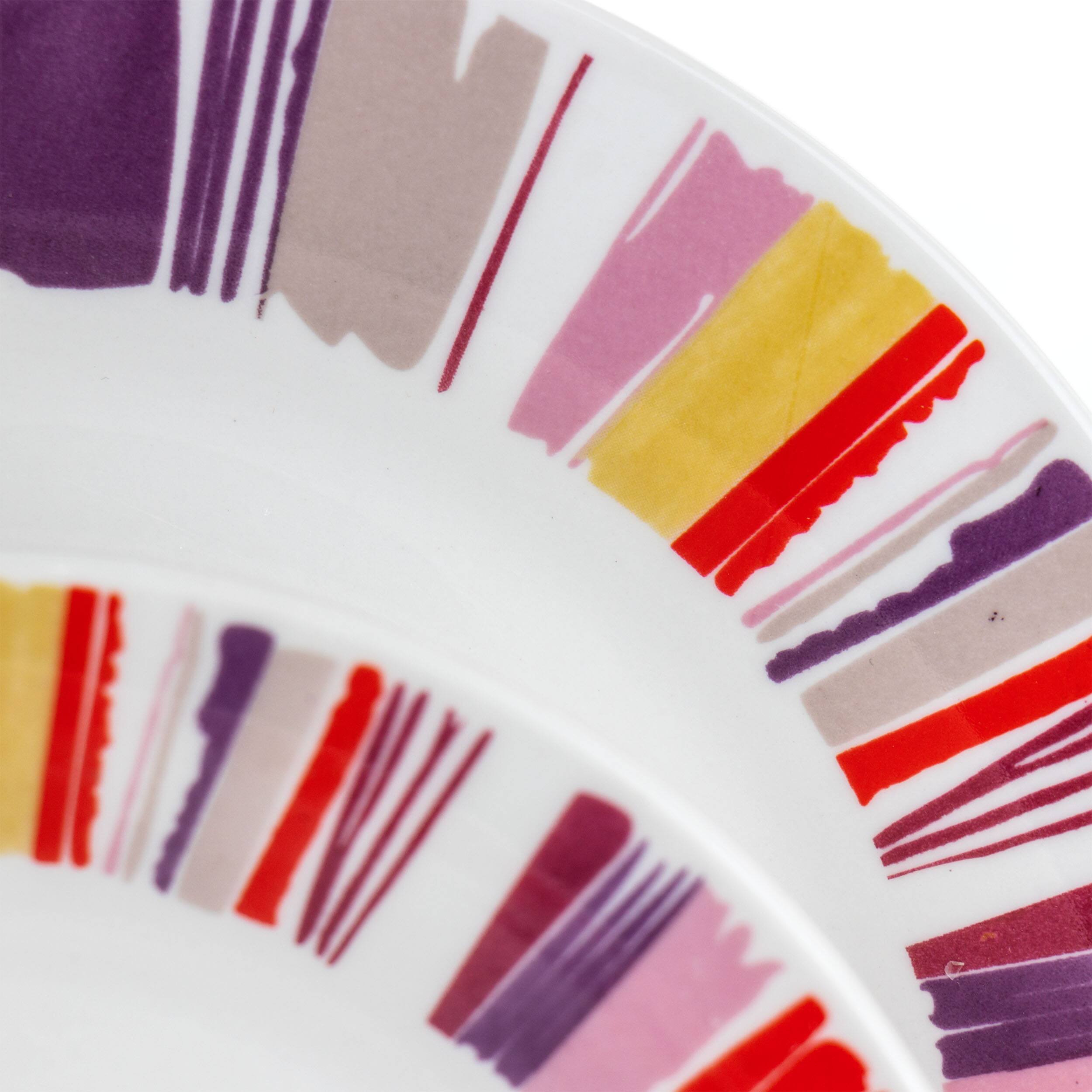 Alt View 5. Gibson - Gibson Home Orleans 12 Piece Ceramic Dinnerware Set - Red Multi.