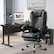 Alt View 4. Spaco - Spaco Executive Office Massage Chair with Heat with 6 Vibration Points, Foot Rest, Padded Armrests, Reclining Backrest - Black.