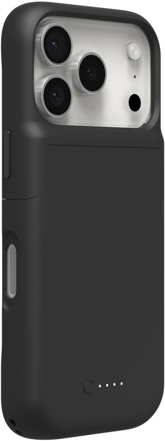 Left. mophie - mophie Juice Pack Apple iPhone 17 Pro - Black.
