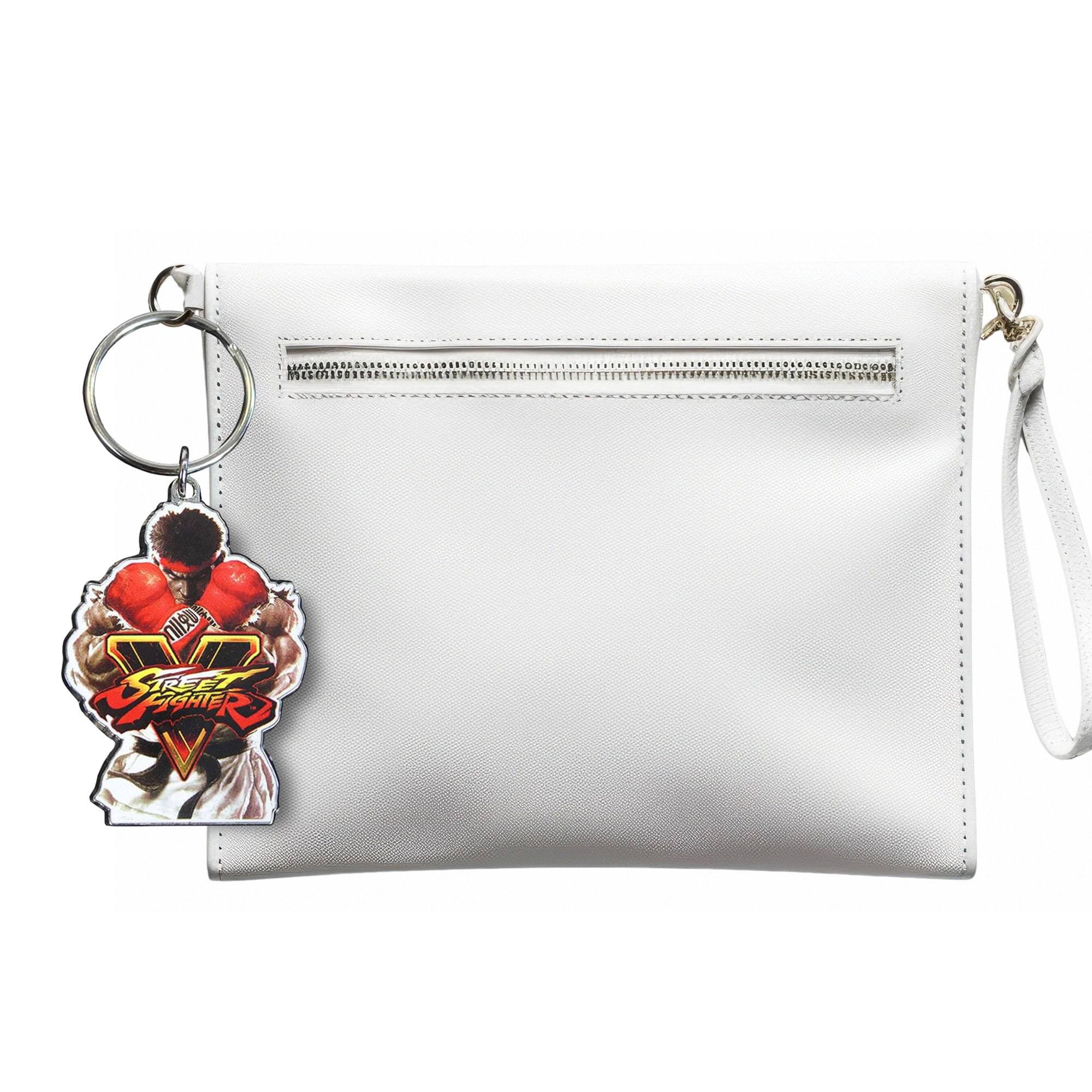 Alt View 10. Rubber Road - Street Fighter V Ryu Enamel Metal Key Ring - Red.