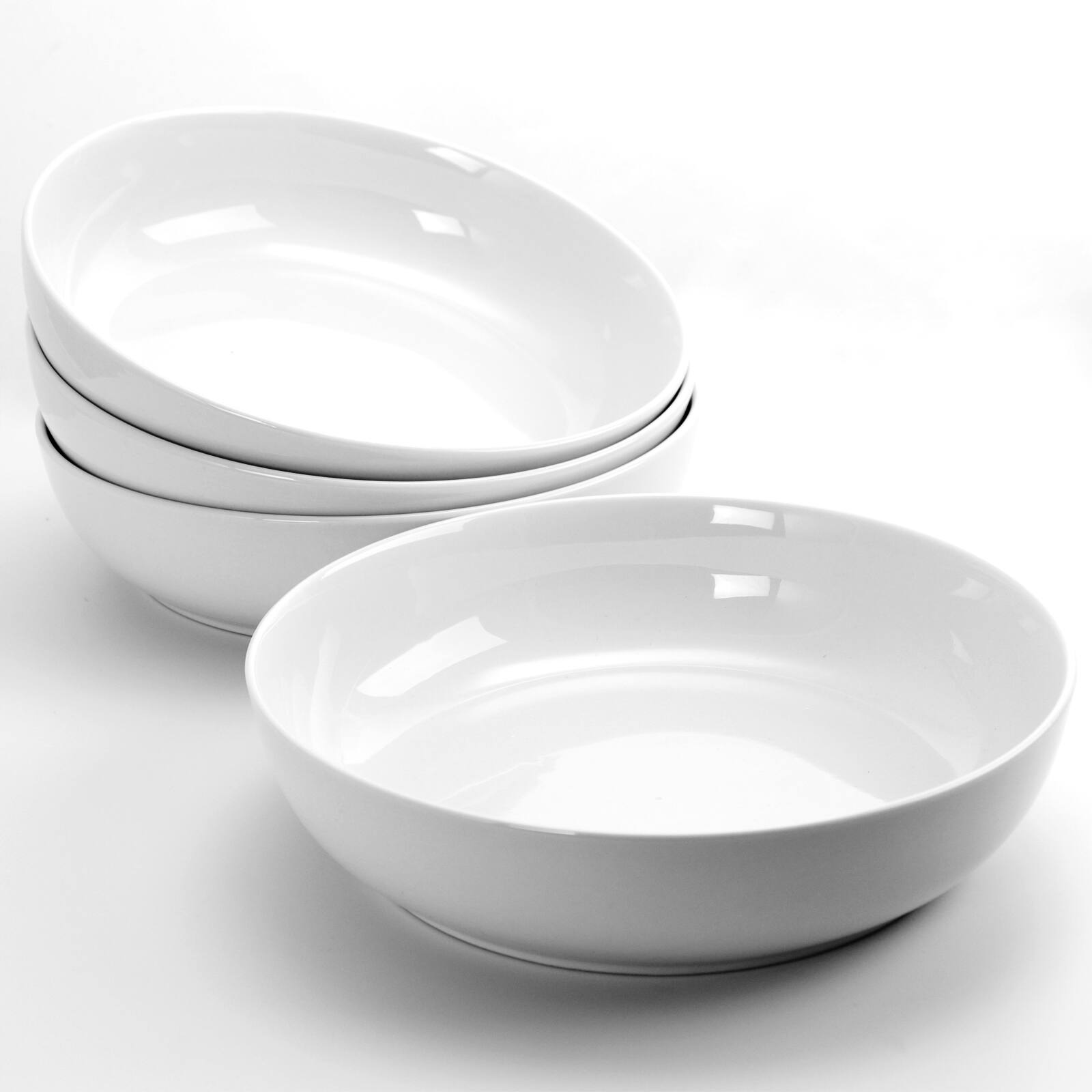 Alt View 3. Gibson - Gibson Home Extra Wide 8.5 in. Stoneware Dinner and Serving Bowls in White, Set of 4 - White.
