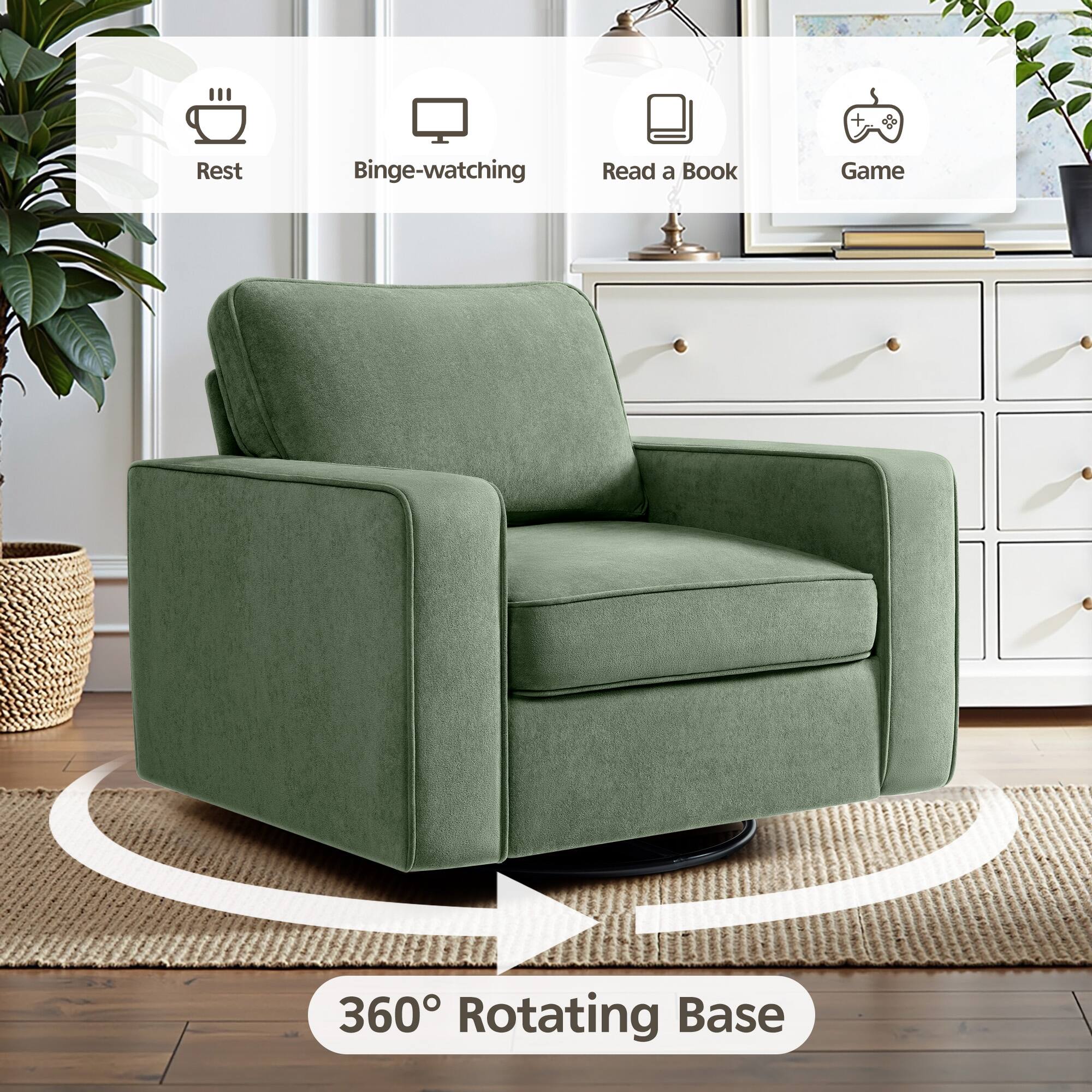 - Rest
- Binge-watching
- Read a Book
- Game
- 360° Rotating Base