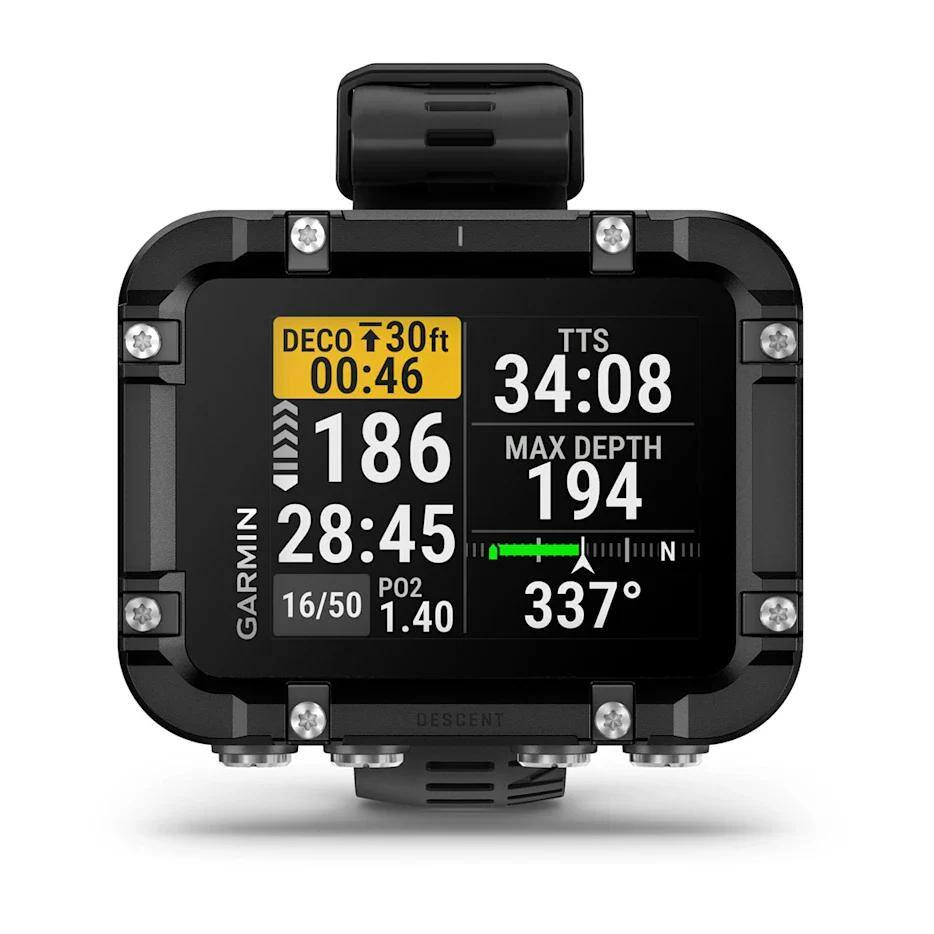 DECO 30ft  
00:46  
186  
28:45  
TTS 34:08  
MAX DEPTH 194  
337°  
GARMIN  
16/50  
PO2 1.40