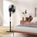 Alt View 5. Pelonis - PELONIS 16 Pedestal Remote Control Oscillating Stand Up Fan 7-Hour Timer 3-Speed and Adjustable Height - Black.