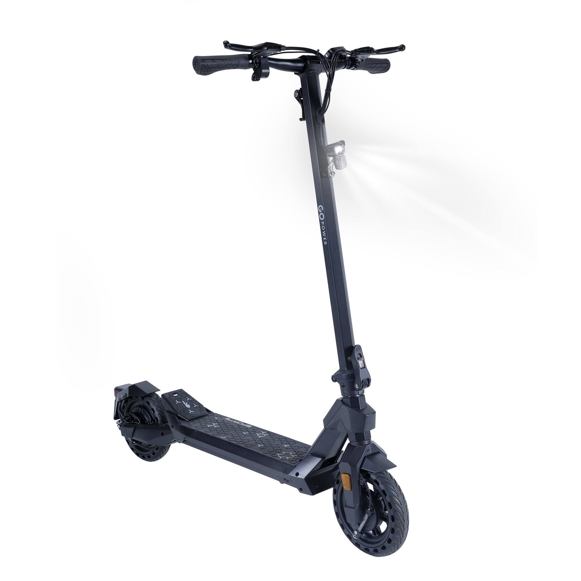 Angle. GoPowerBike - GoPowerBike GoOne Foldable Electric Scooter 18.6mph Max Speed & 400W Motor - Black.