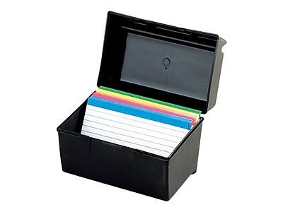 Alt View 1. Oxford - Oxford 4" x 6" Index Card Box, Black (OXF 01461) - Black.