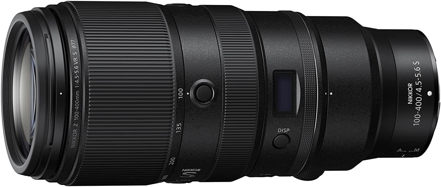 $7.7 S VR 1:4.5-5.6 100-400mm Z NIKKOR 100 135 200 NIKKOR DISP S NIKKOR 100-400/4.5-5.6S

Nikkor Z 100-400mm 1:4.5-5.6 S VR S

Nikkor Z 100-400mm 1:4.5-5.6 S VR S