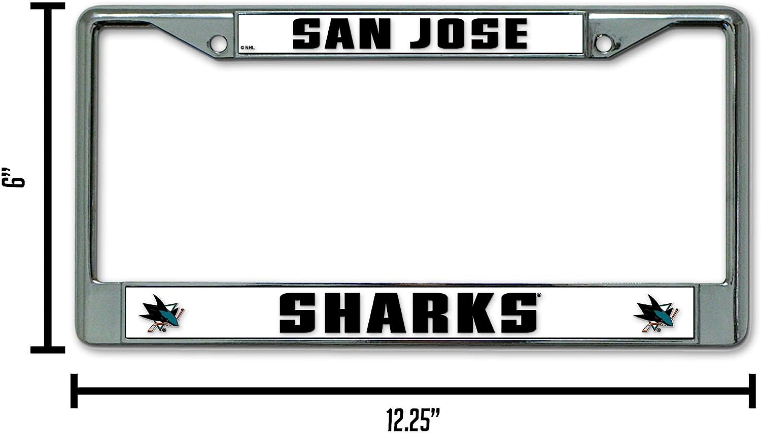 NHL SAN JOSE  
SHARKS  
12.25" x 6"