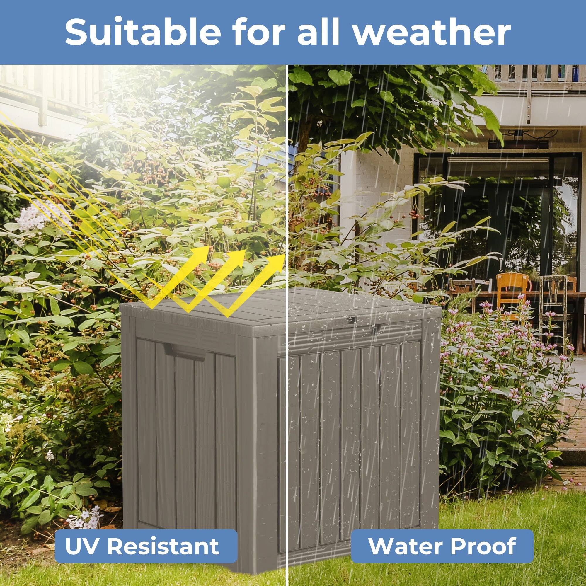 Suitable for all weather

UV Resistant

Water Proof